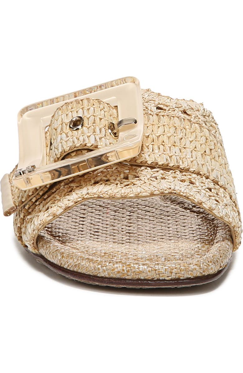 Sam Edelman Bambi Raffia Buckle Slide Sandal, Alternate, color, Natural