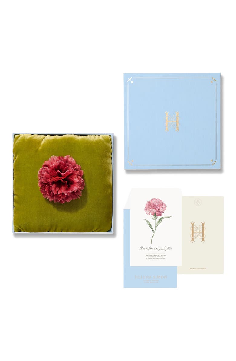 Helena Simon The Dark Pink Carnation Floral Brooch, Alternate, color, Dark Pink