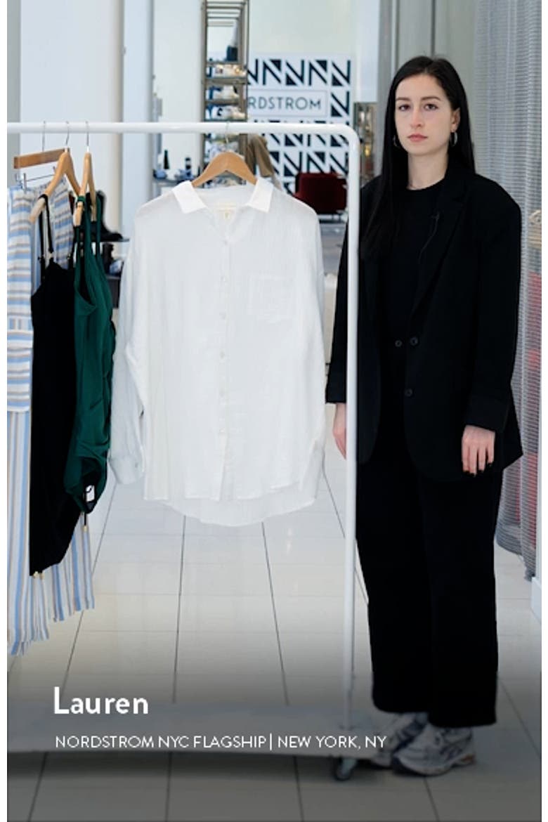 Sunset Beach Oversize Cotton Cover-Up Shirt video