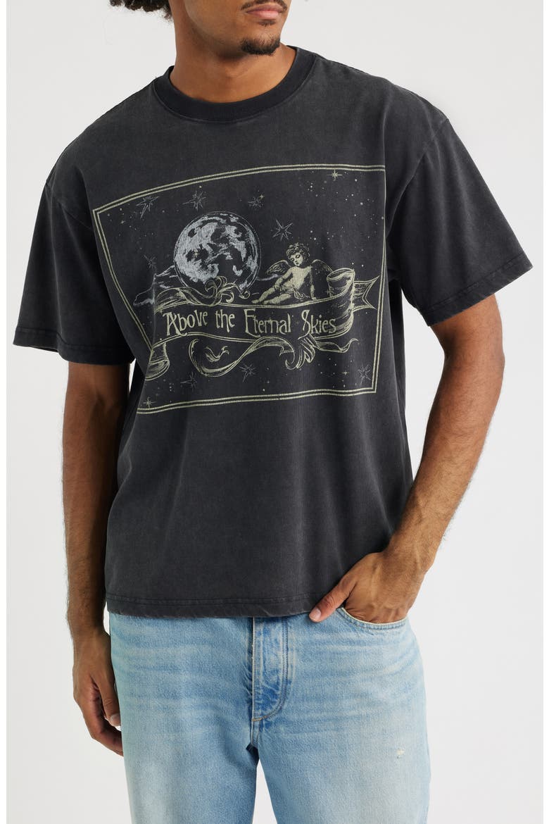 Eternal Skies Sunwash Graphic T-Shirt, Main, color, BLACK WASH