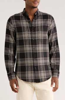 Scotch & Soda Textured Plaid Button-Up Shirt