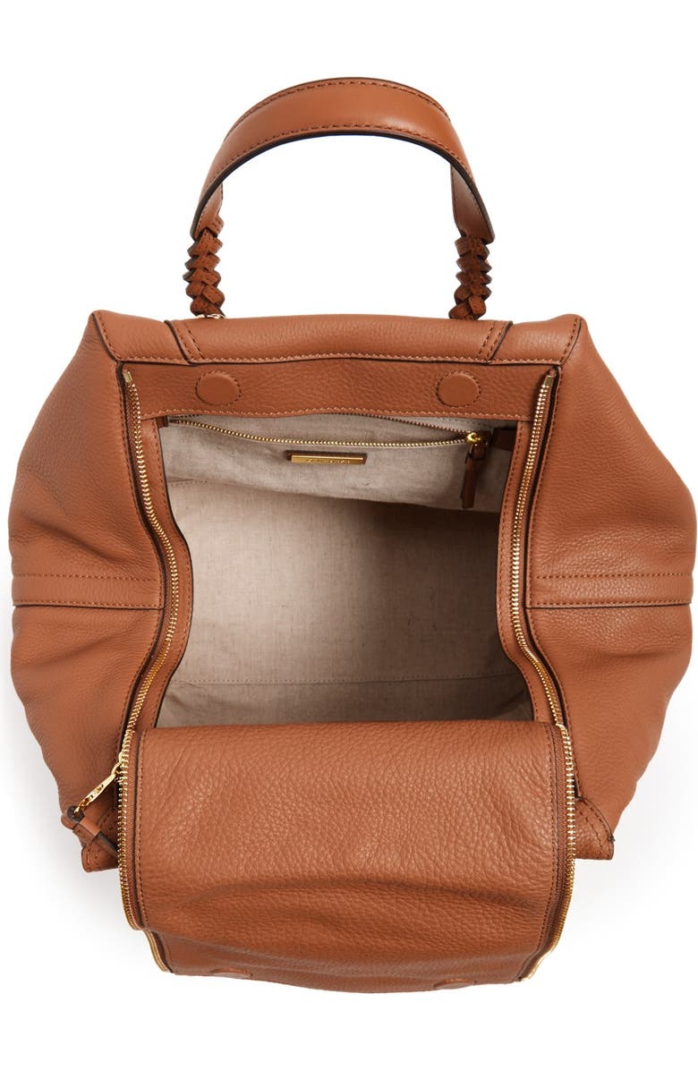 Tory Burch 'Half-Moon' Leather Satchel, Alternate, color,