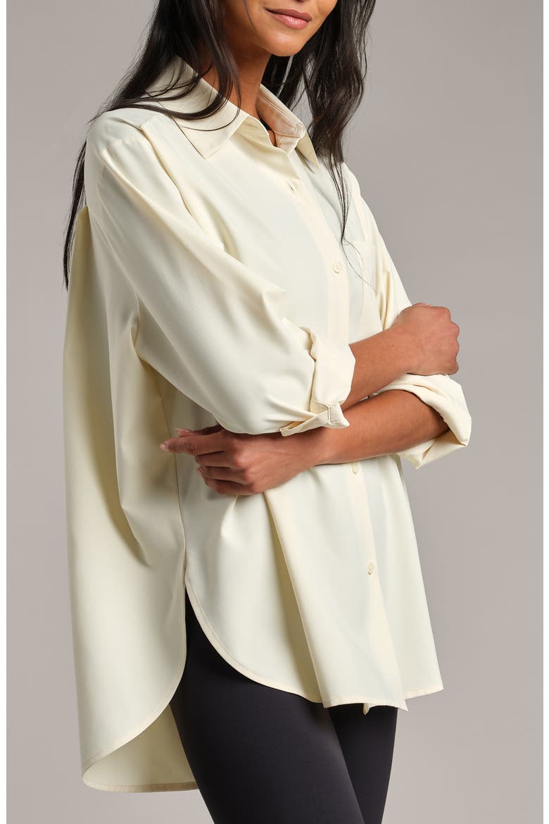 Mirage Oversize Button-Down Shirt, Alternate, color, LEMON MIST