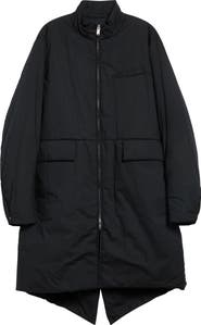 Undercover Leather Trim Insulated Cotton Coat