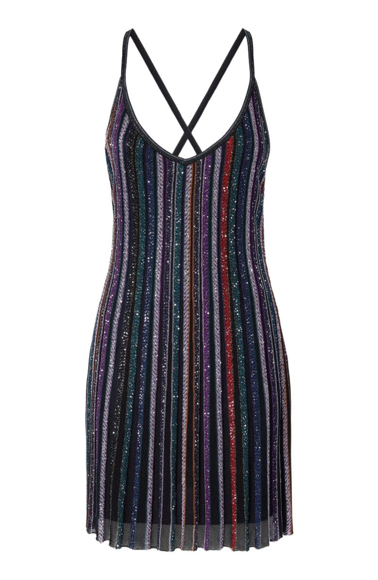 Missoni Mini Dress With Interlaced Straps, Alternate, color, Multicoloured