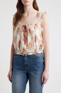 DÔEN Traveler Embroidered Crop Top