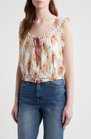 DÔEN Traveler Embroidered Crop Top