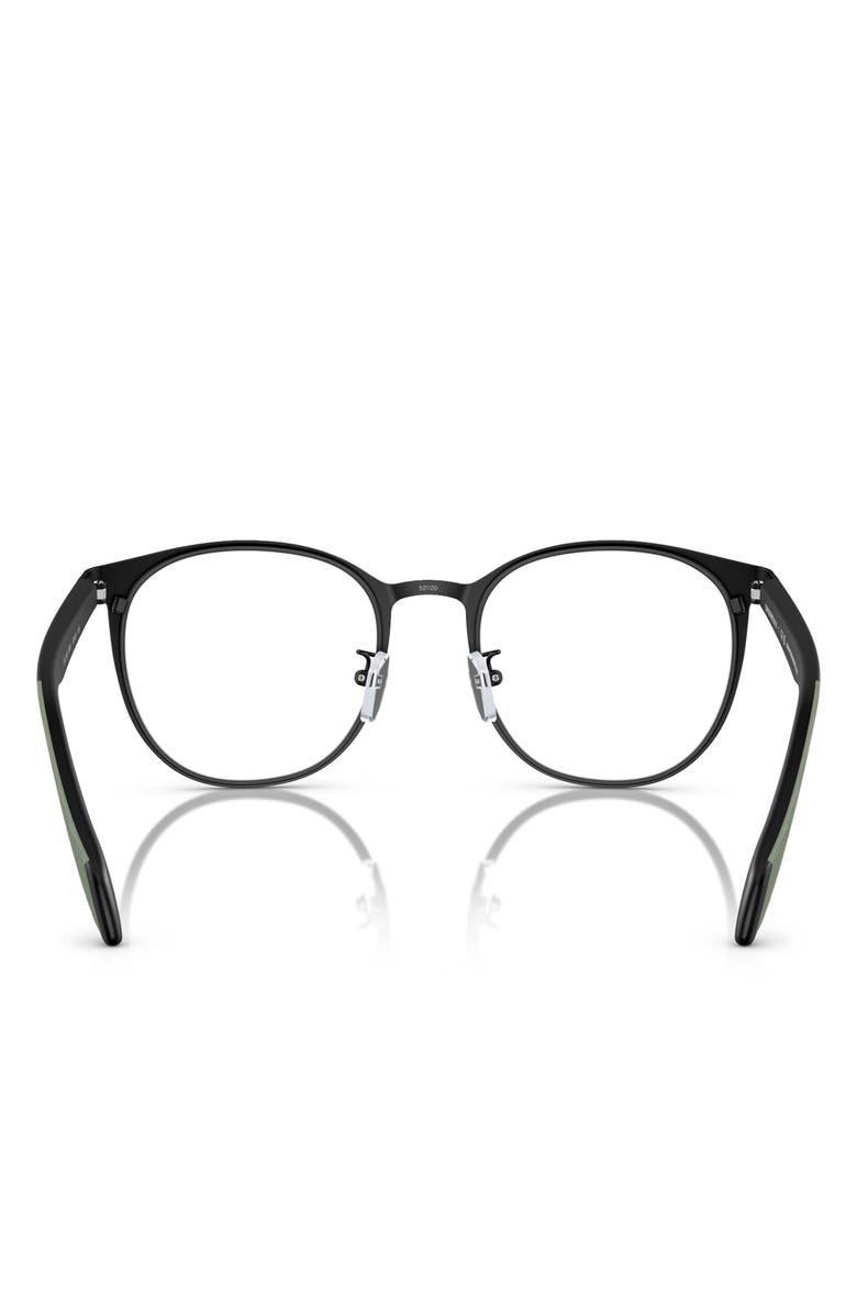 Emporio Armani 52mm Phantos Optical Glasses, Alternate, color, Matte Black / Demo Lens