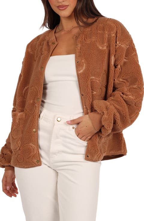 Lasky Flower Pattern Fleece Jacket