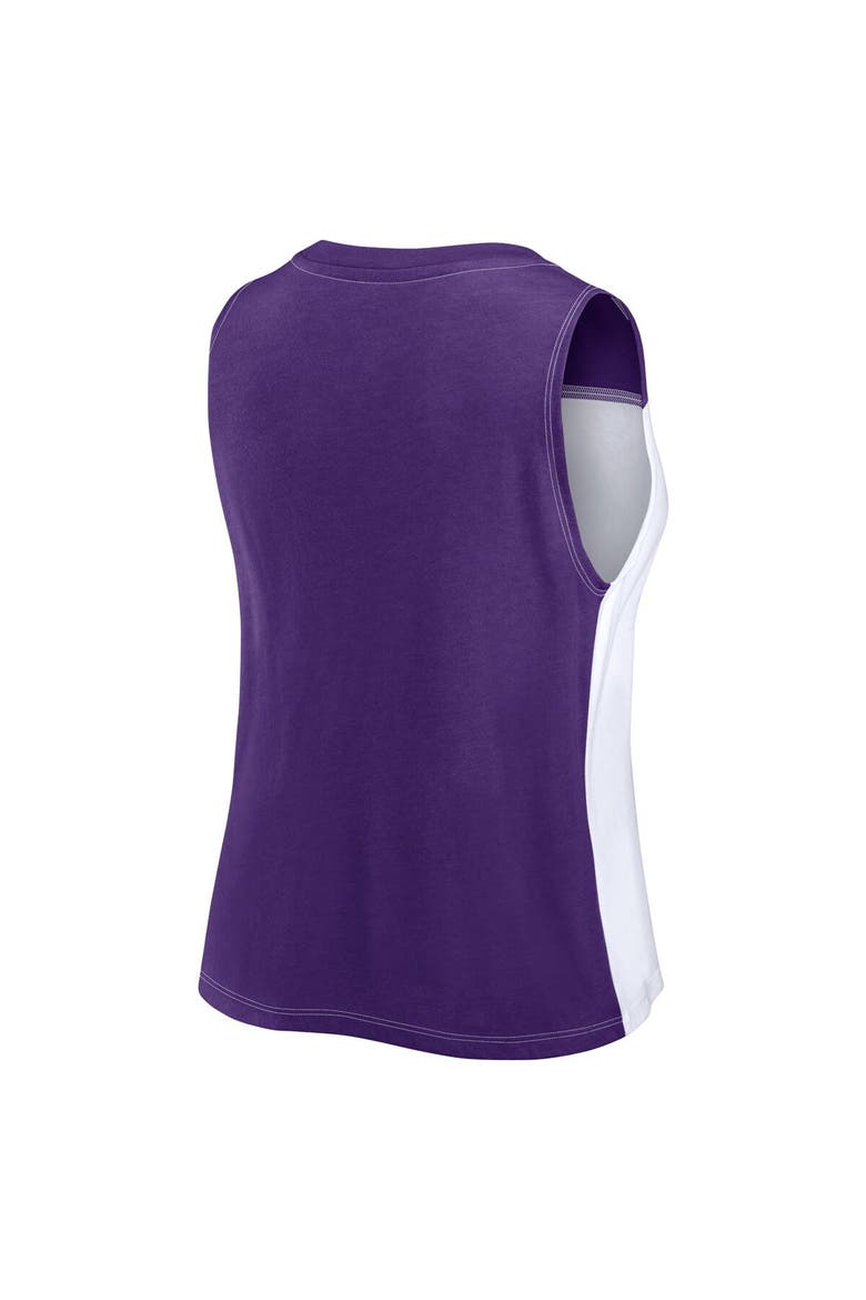 Women's Fanatics Branded Purple Orlando City SC Script Colorblock Tank Top, Alternate, color, Purple