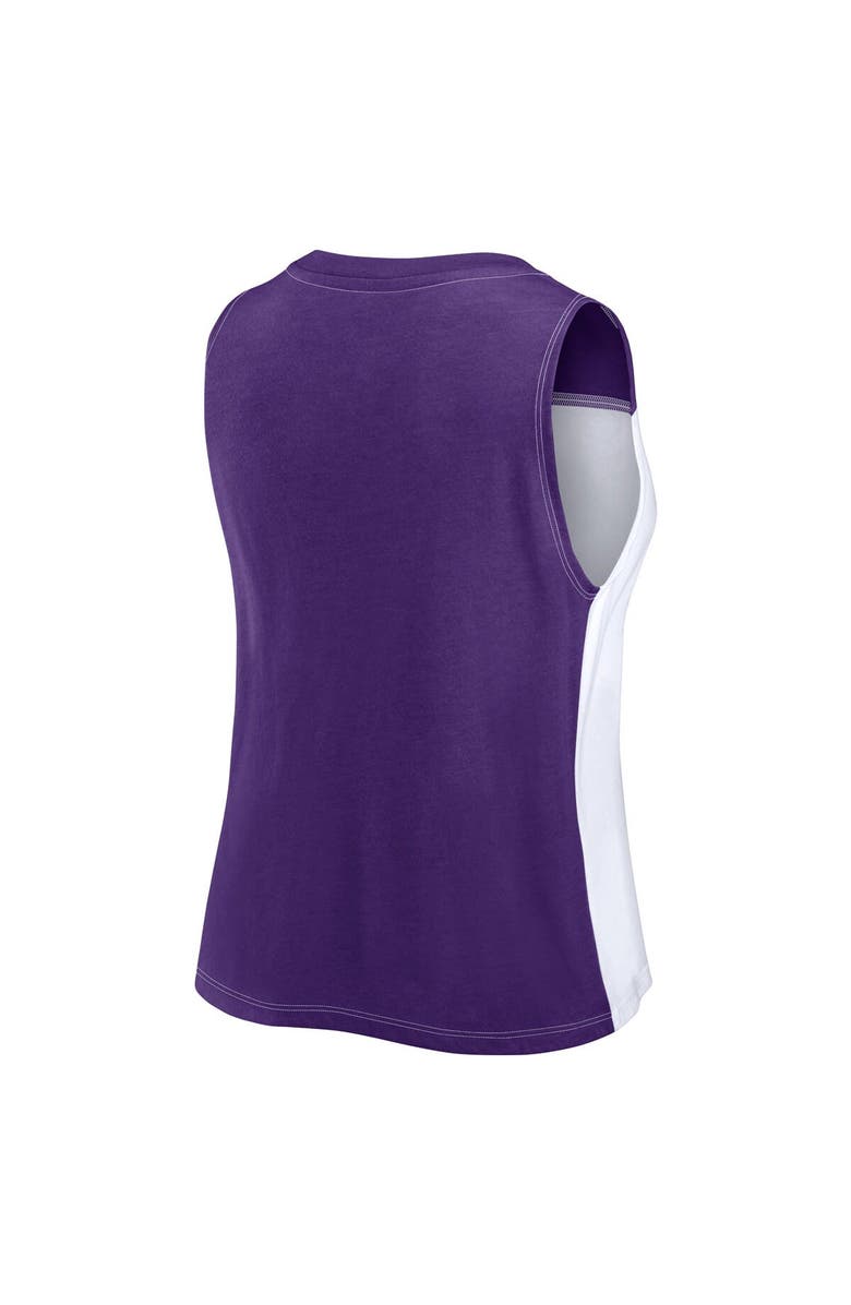 FANATICS Women's Fanatics Branded Purple Orlando City SC Script Colorblock Tank Top, Alternate, color,