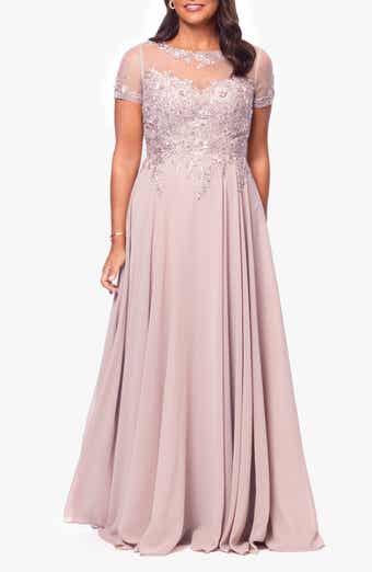 Xscape Evenings Beaded Mesh Gown