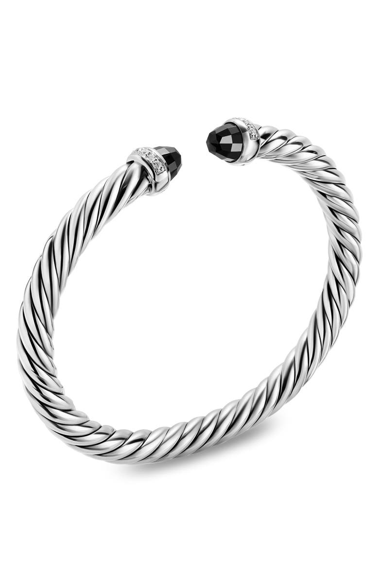 David Yurman Cable Flex Bracelet, Alternate, color, Black Onyx