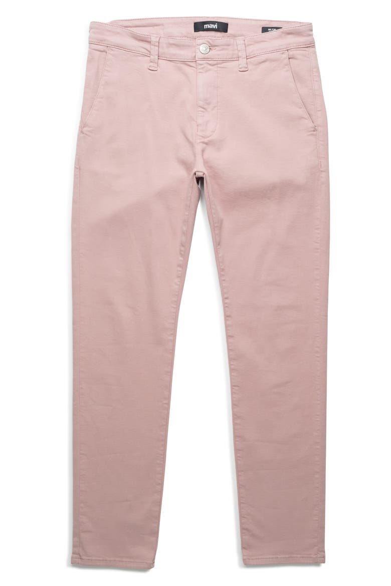 Milton Slim Fit Twill Chinos, Alternate, color, WOODROSE LUXE TWILL
