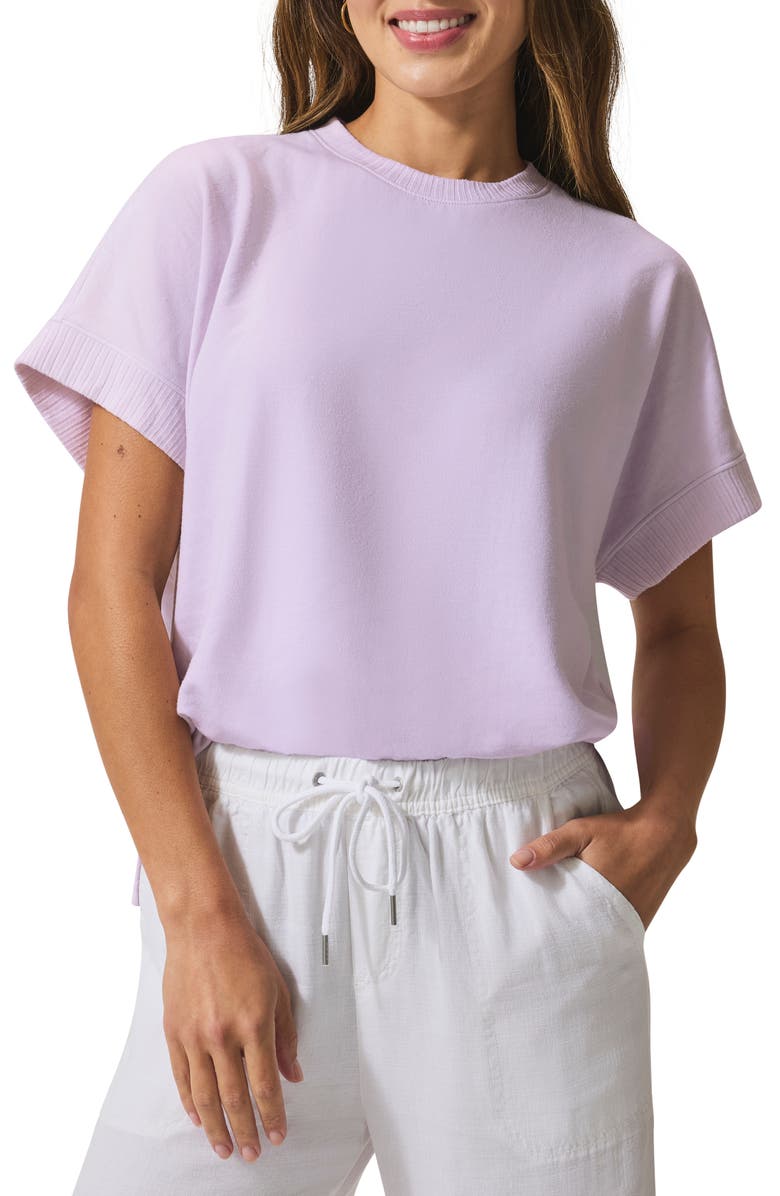 Splendid Supersoft Short Sleeve Sweatshirt, Main, color, Twilight