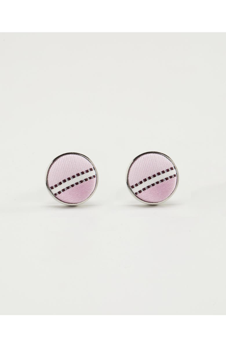 Knottery & Co Soft Striped Silk Cufflinks, Main, color, Rose