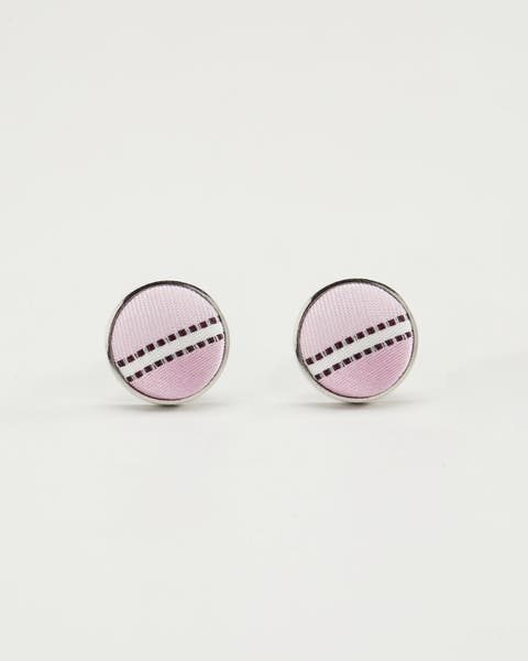 Soft Striped Silk Cufflinks