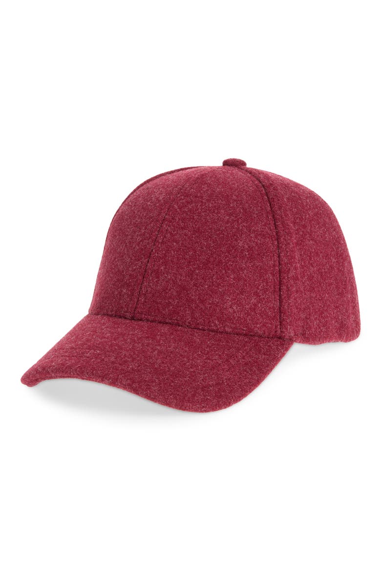 Textured Baseball Cap, Main, color, BURGUNDY