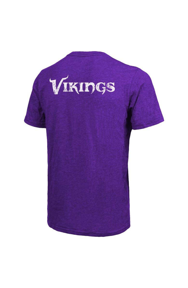 Majestic Threads Minnesota Vikings Majestic Threads Tri-Blend Pocket T-Shirt - Heathered Purple, Alternate, color, Purple