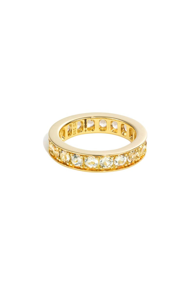 Prasiolite Eternity Ring, Main, color, GOLD