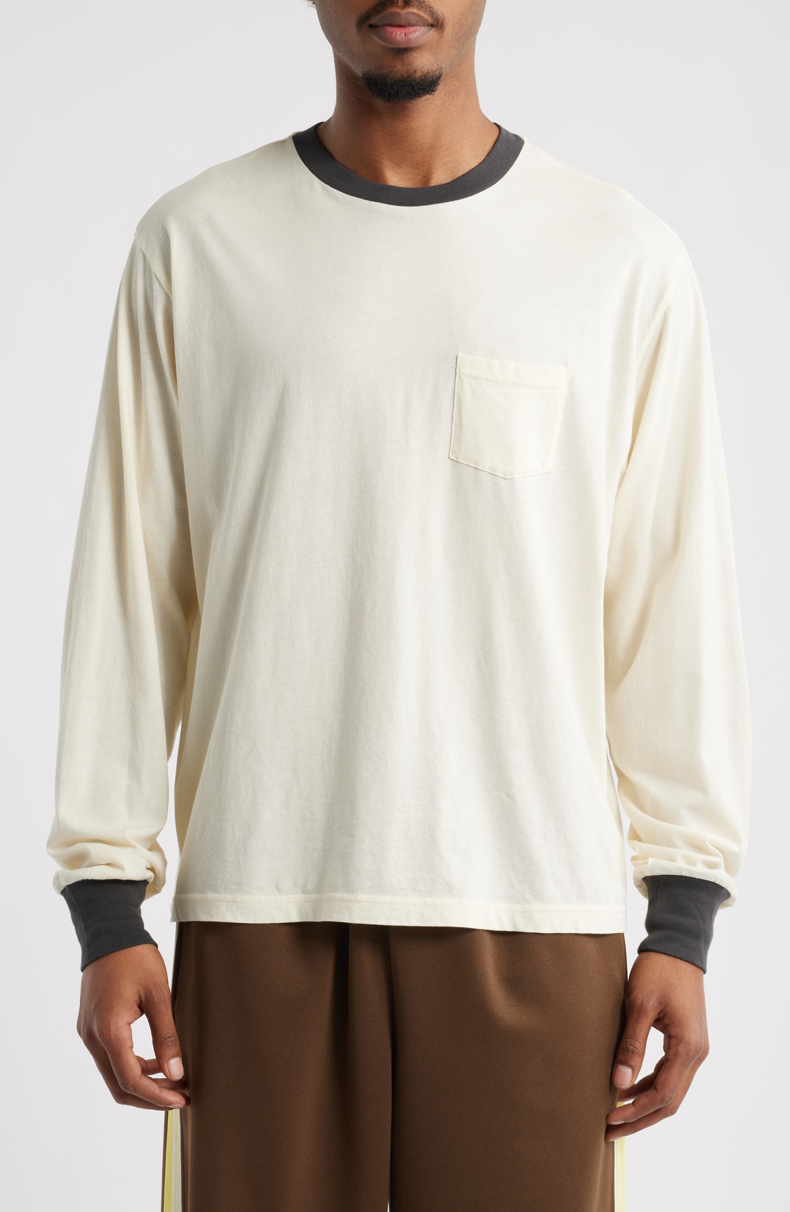 Trophy Long Sleeve Organic Cotton Ringer T-Shirt
