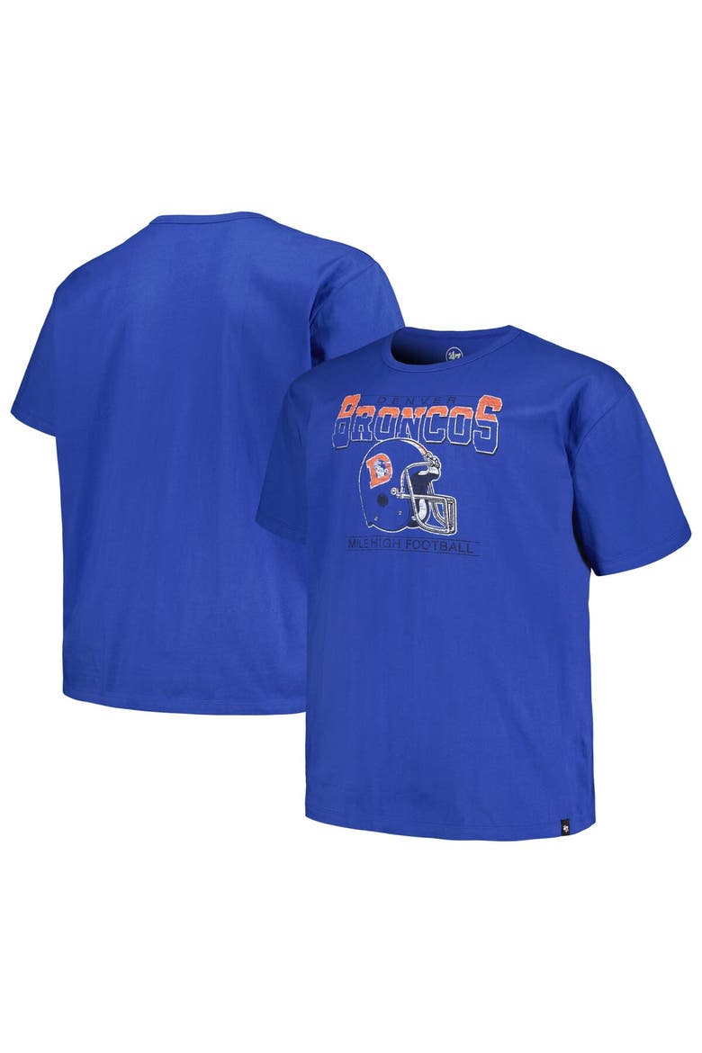 Men's '47 Royal Denver Broncos Time Lock Franklin T-Shirt, Alternate, color, Royal