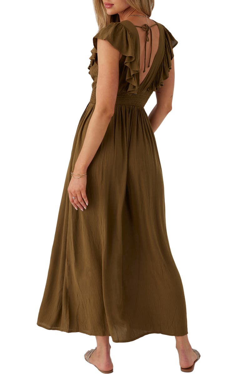 O'Neill Nolee Ruffle Maxi Dress, Alternate, color,