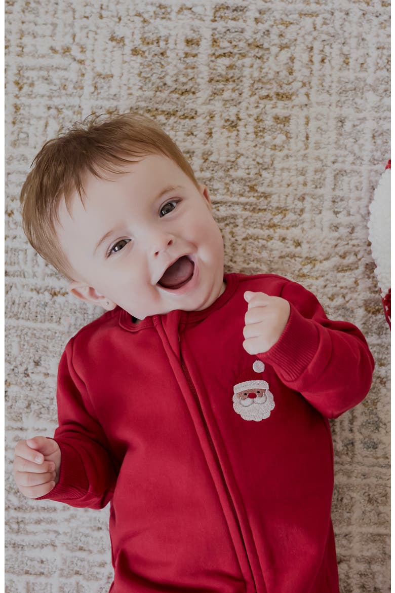 Santa Baby Zip Playsuit, Alternate, color, RED