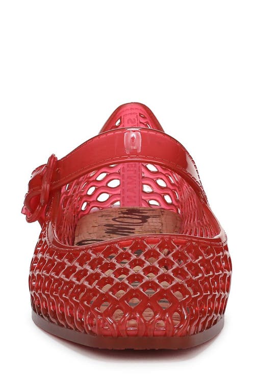 Shop Sam Edelman Michaela Mary Jane Flat In Red