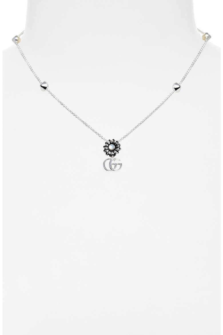 GG Marmont Necklace, Alternate, color, SILVER