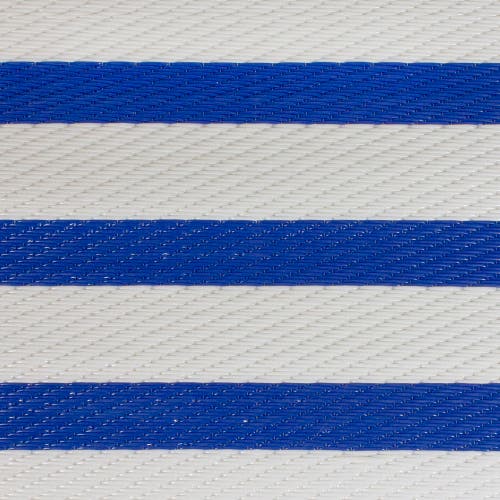 Northlight 4x6ft Striped Rectangular Outdoor Area Rug In Blue