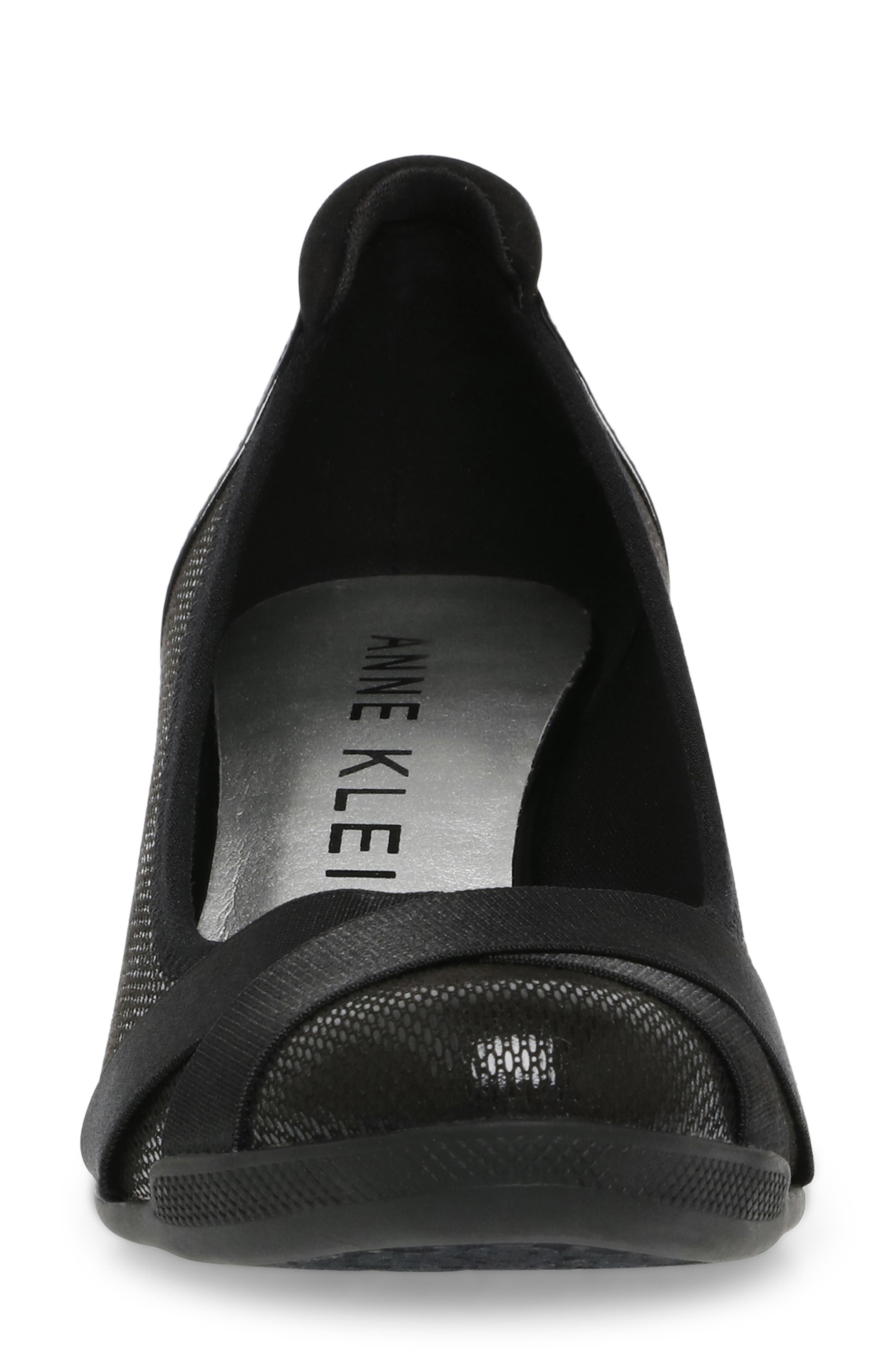 Anne Klein Timeout Wedge Pump, Alternate, color, Black Fabric