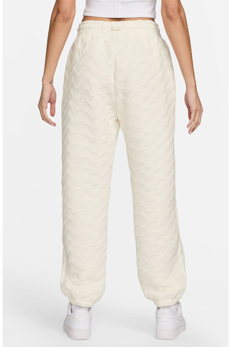 Swoosh Jacquard Phoenix Fleece Joggers, Alternate, color, SAIL/ SAND DRIFT