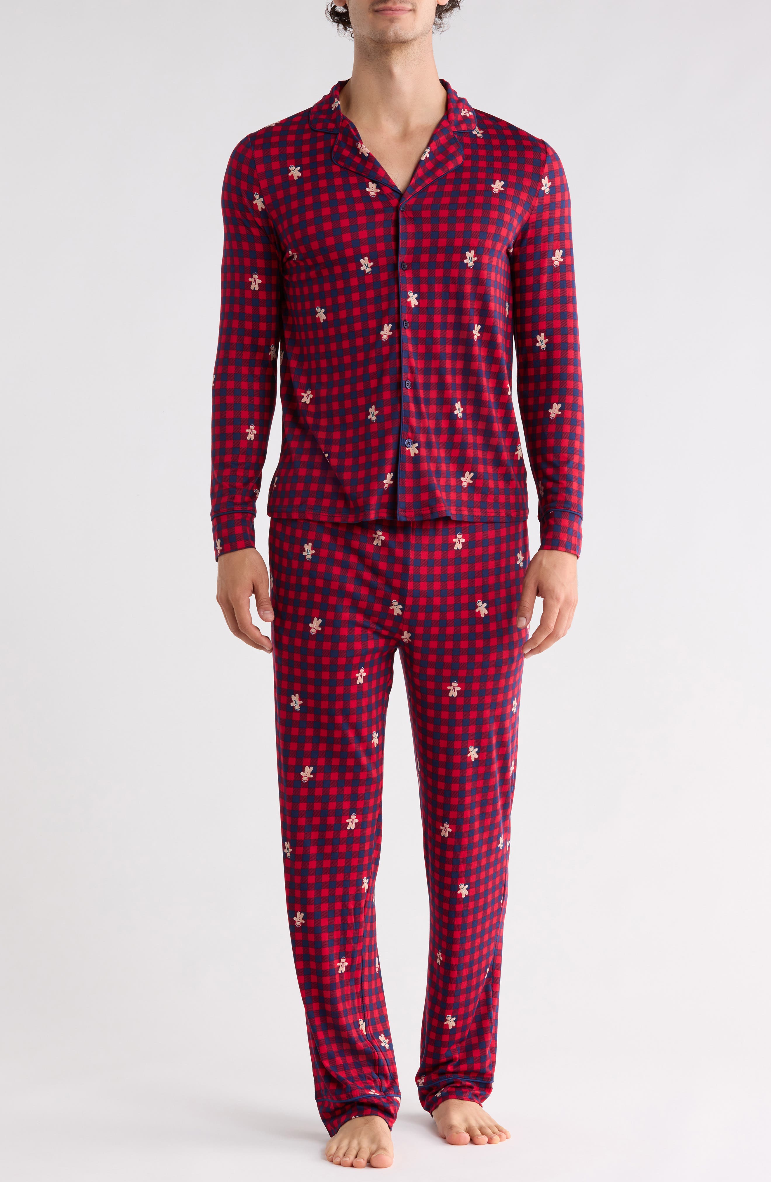 For Dad Gingerbread Check Matching Family Pajamas