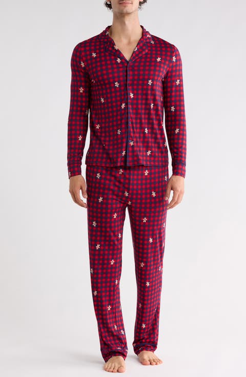 For Dad Gingerbread Check Matching Family Pajamas