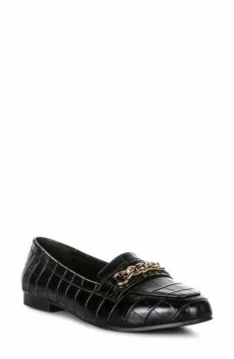 LONDON RAG Bro Zone Croc Embossed Chain Detail Loafer