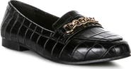 LONDON RAG Bro Zone Croc Embossed Chain Detail Loafer