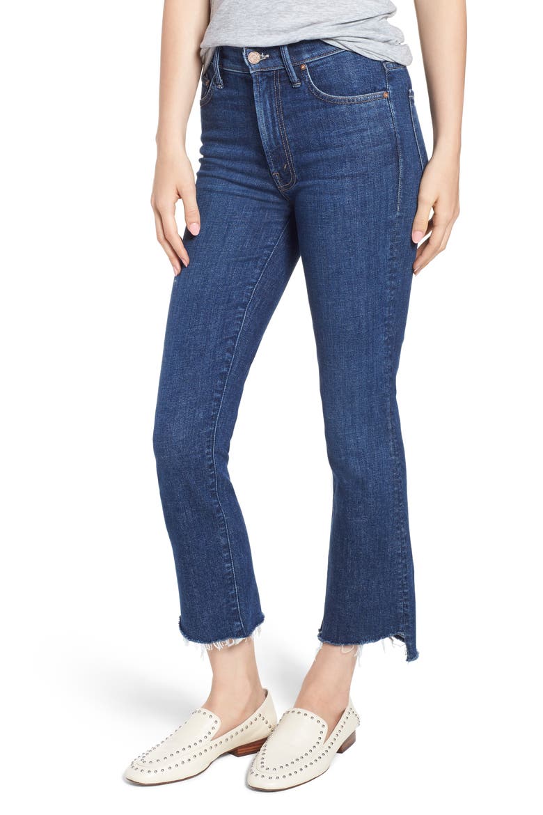 'The Insider' Crop Step Fray Jeans, Main, color, CRUSHING IT