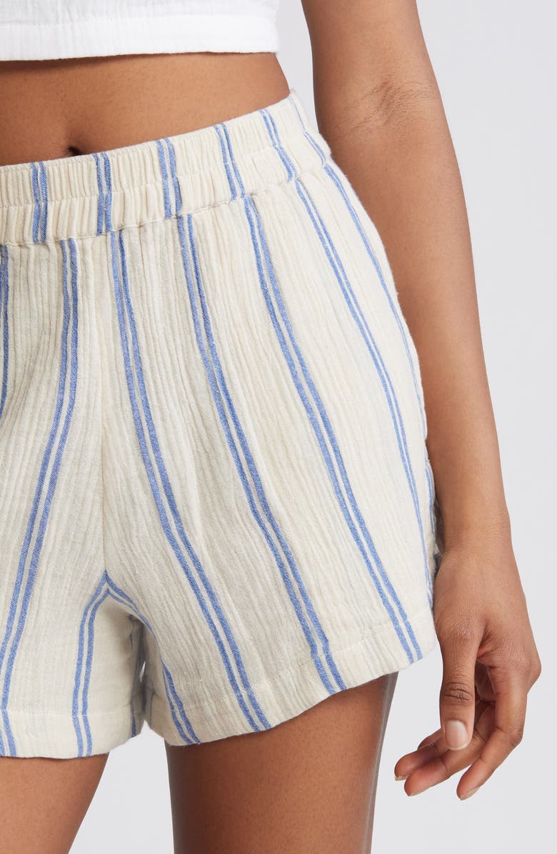 Rip Curl Premium Surf Stripe Cotton Shorts, Alternate, color, Blue