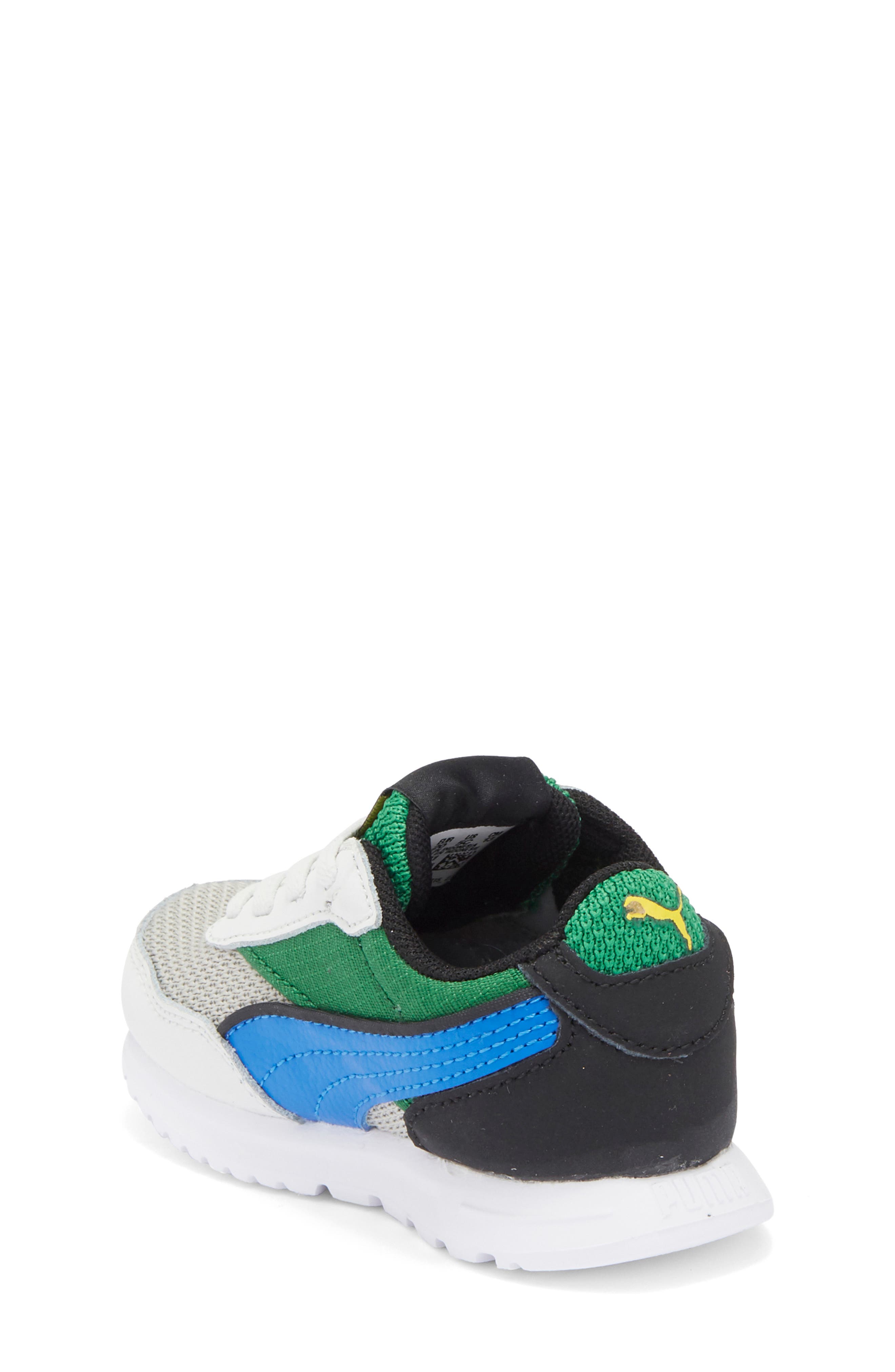 PUMA Kids' R78 Gravity Sneaker, Alternate, color, Archive Green/ Royal/ Yellow