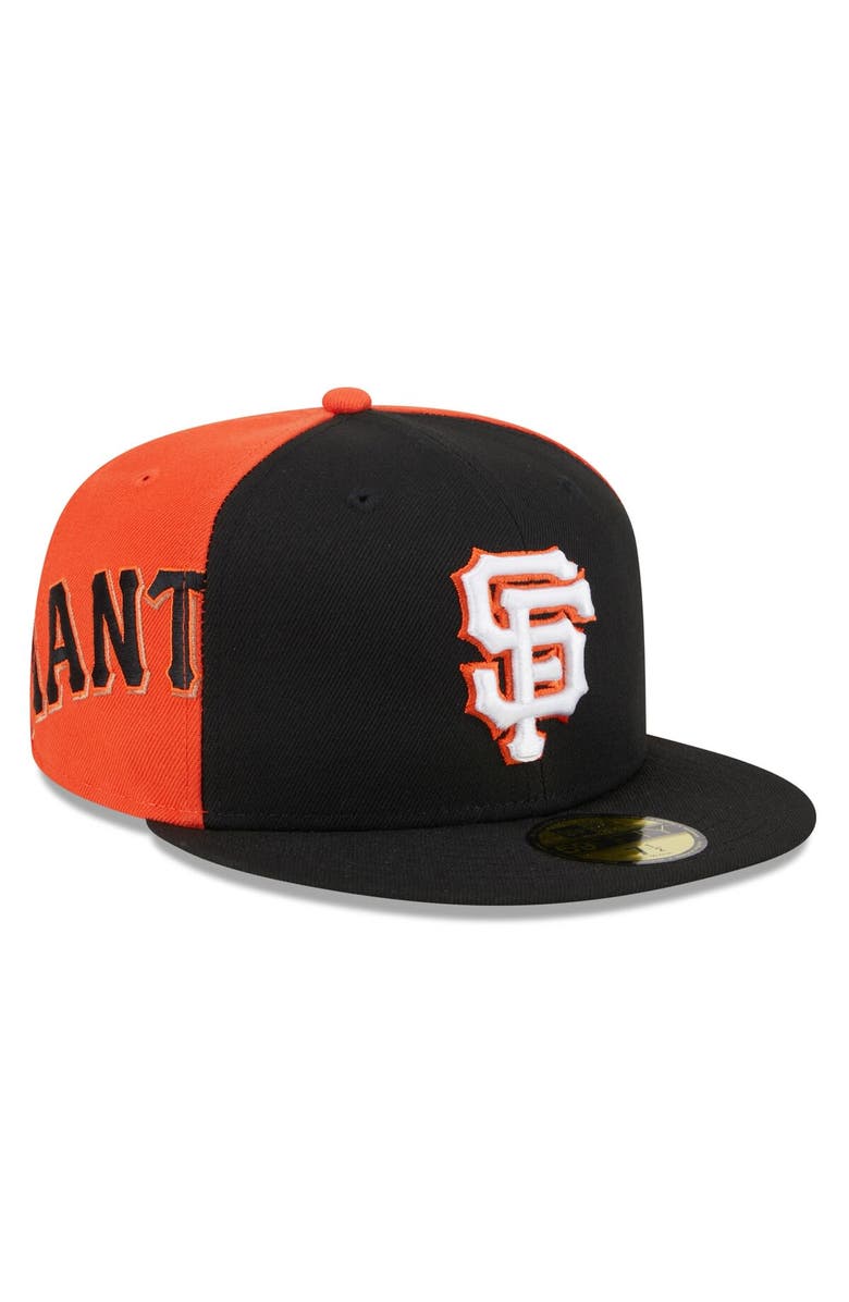 New Era Men's New Era Black/Orange San Francisco Giants Gameday Sideswipe 59FIFTY Fitted Hat, Main, color,