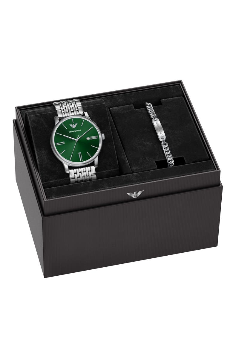 Emporio Armani Minimalist Bracelet Watch Set, 42mm, Alternate, color,