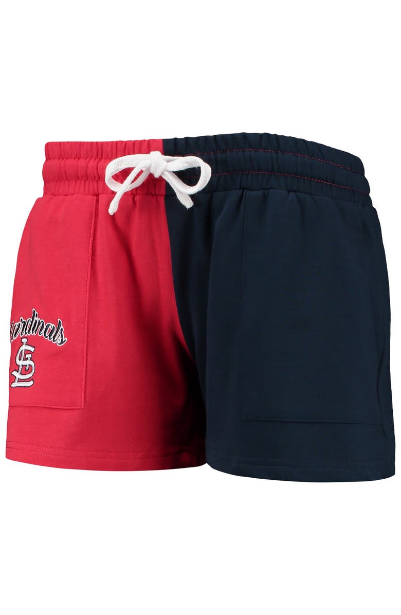 FOCO Women's FOCO Red/Navy St. Louis Cardinals Color-Block Pullover Hoodie & Shorts Lounge Set, Alternate, color, Red