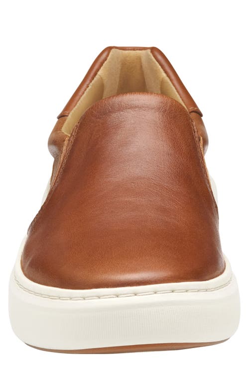 Johnston & Murphy Anders Slip-on Sneaker In Tan Full Grain