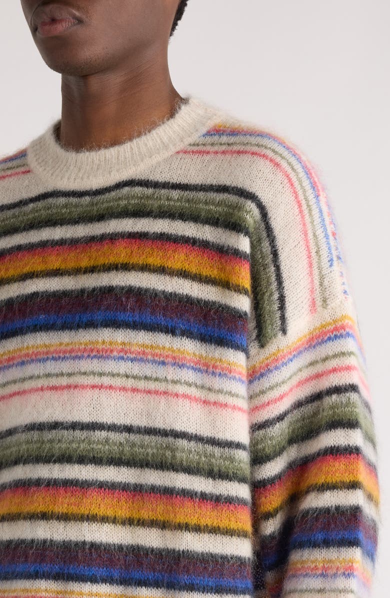 Isabel Marant Drussellh Stripe Mohair & Merino Wool Blend Sweater, Alternate, color, 