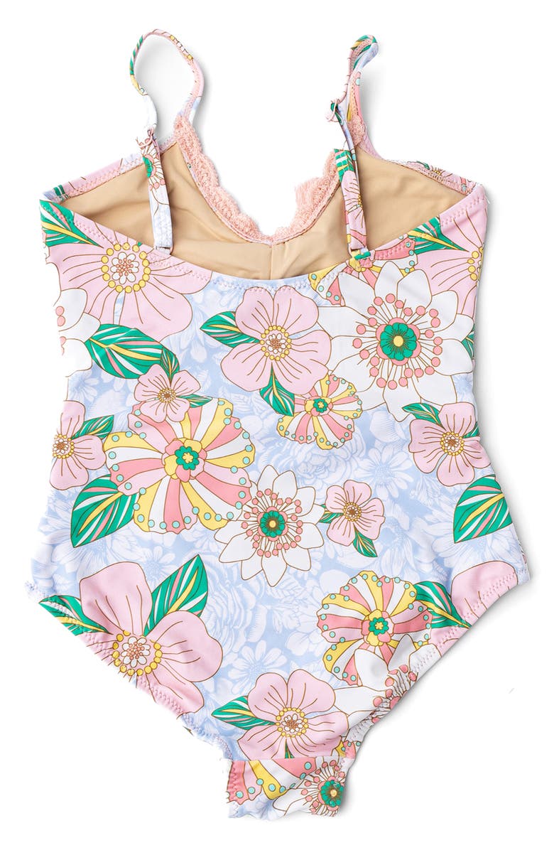 Shade Critters Kids' Front Cutout One-Piece Swimsuit, Alternate, color, Pink Multi