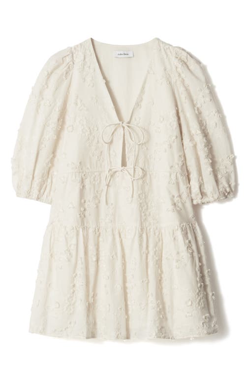 & Other Stories Romie Embroidered Puff Sleeve Cotton Mini Sundress