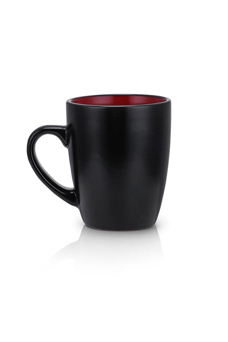 Albie Stoneware 4-Piece Mug Set, Alternate, color, Red and Black