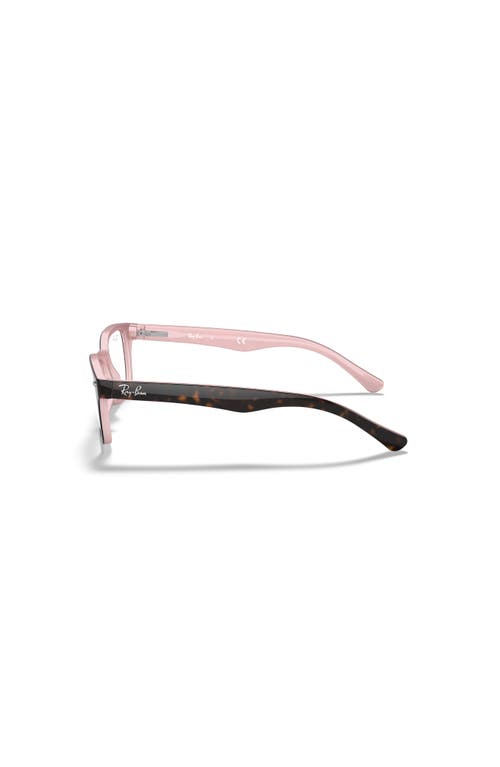 Ray Ban Ray-ban 48mm Square Optical Glasses In Brown