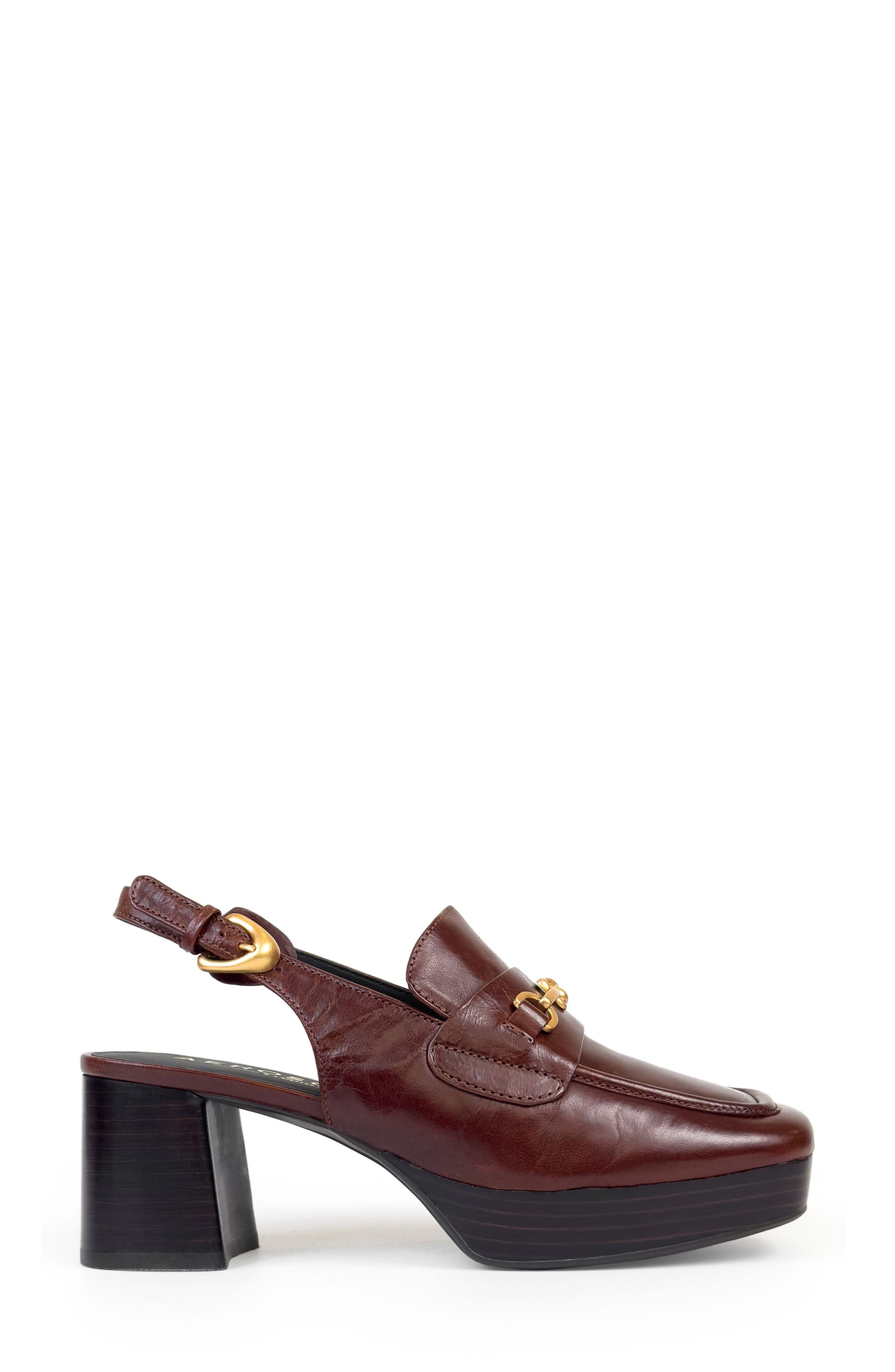 Aerosoles Sorin Slingback Bit Loafer Pump, Alternate, color, Sequoia Leather